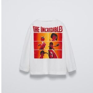 NWT Zara 4Y The Incredibles Disney long sleeve cotton shirt